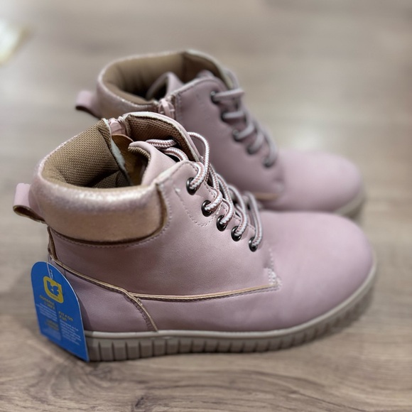 Tobfis Kids Zipper Ankle Boots Kids Sneaker Boot-Like High Top Design Pink 1 NWT - Picture 6 of 11